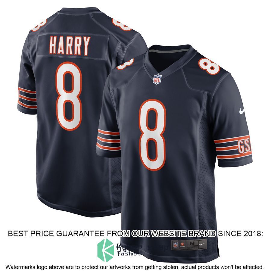 N'Keal Harry Chicago Bears Navy Football Jersey