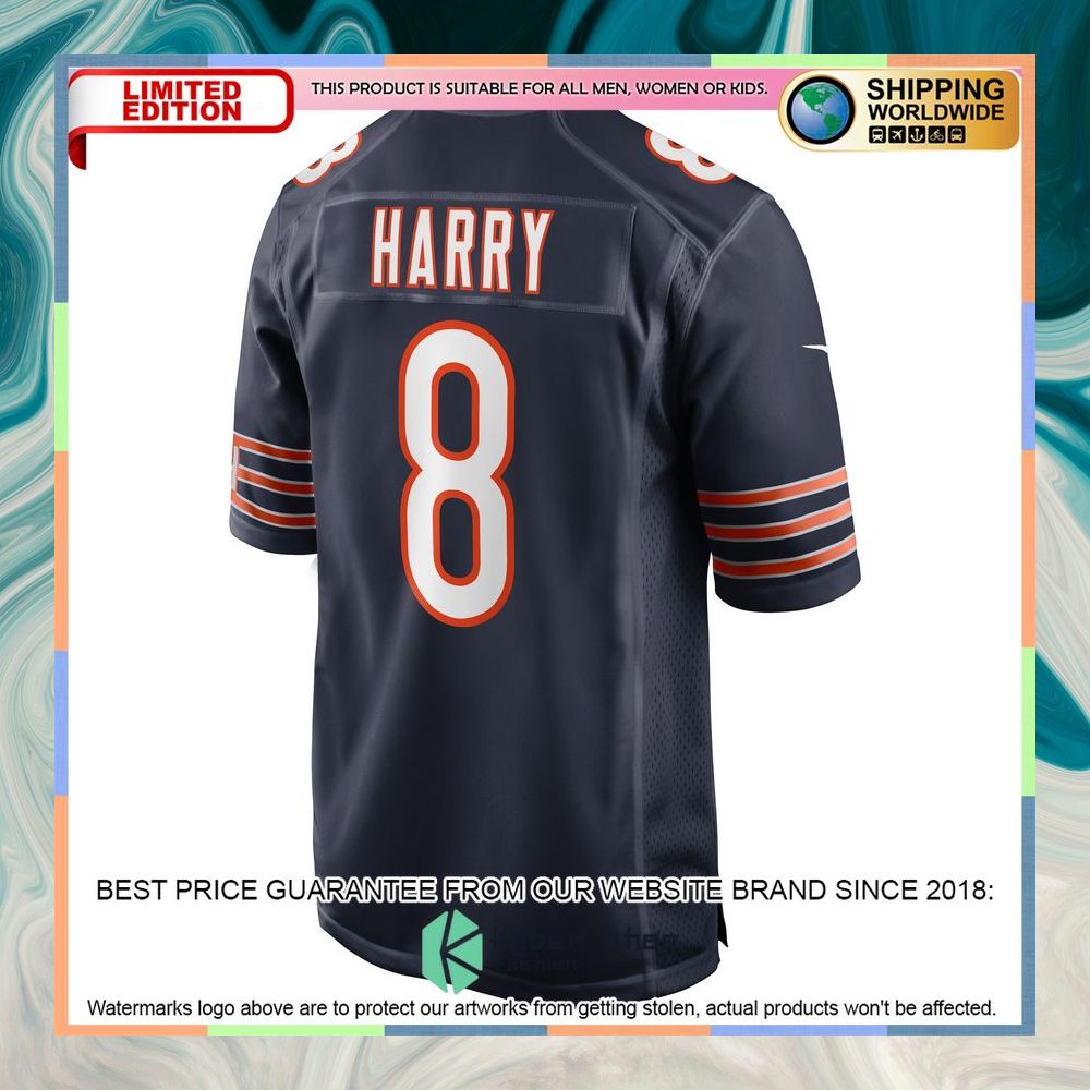 N'Keal Harry Chicago Bears Navy Football Jersey 7 N'Keal Harry Chicago Bears Navy Football Jersey word1