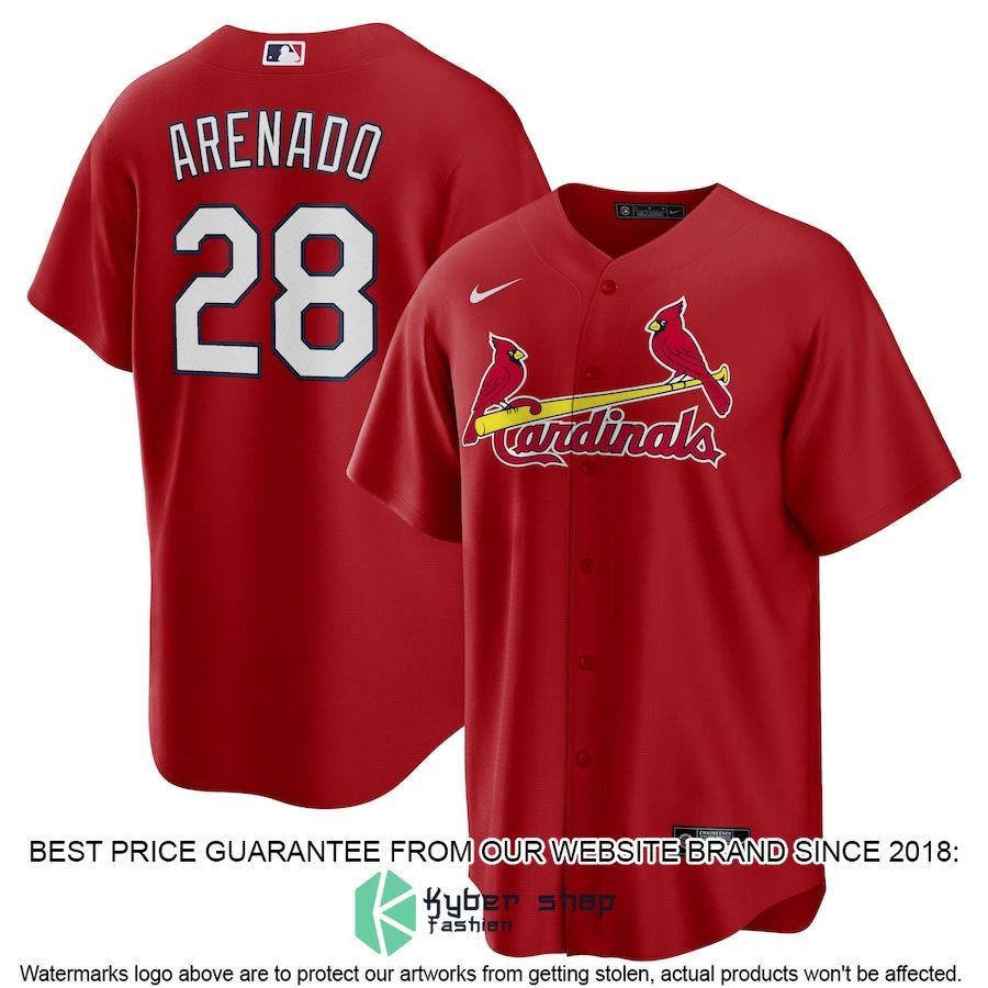 Nolan Arenado St Louis Cardinals Alternate Official Player Red Baseball Jersey