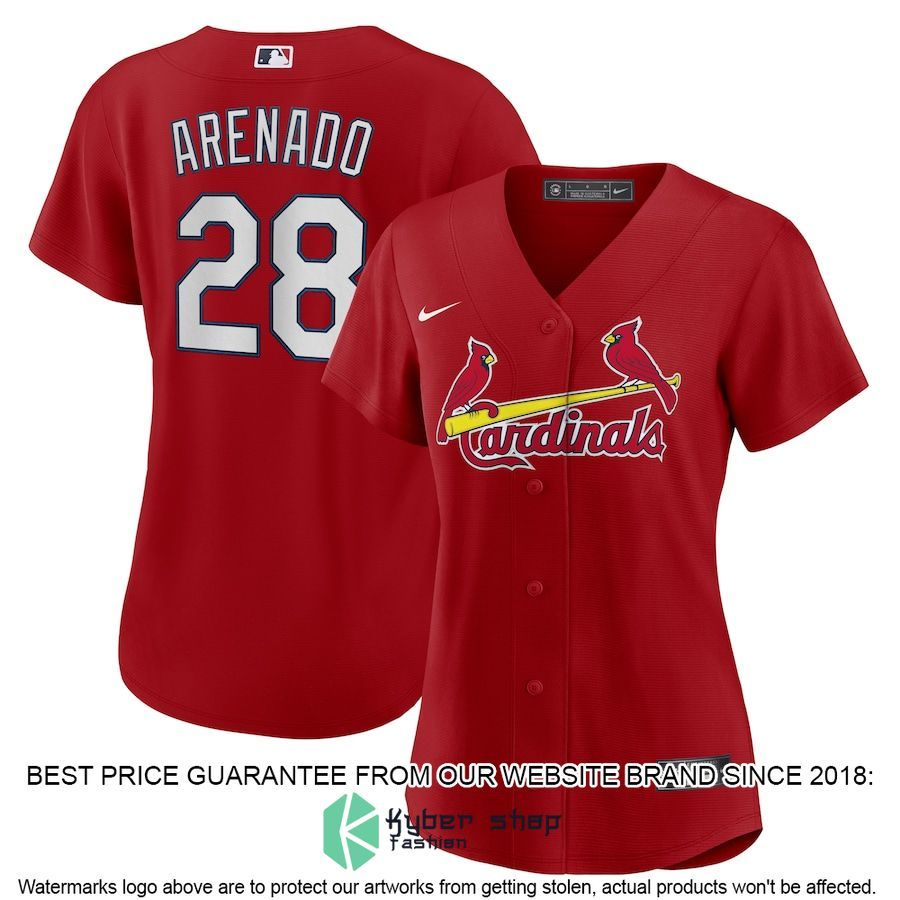 Nolan Arenado St Louis Cardinals Women Alternate Player Red Baseball Jersey