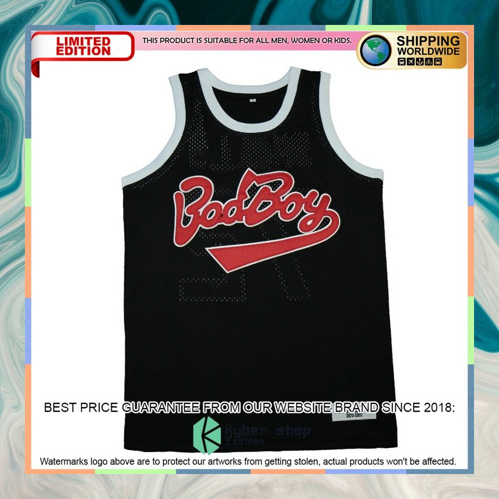 Notorious B.I.G. Biggie Smalls Bad Boy Basketball Jersey 5 Notorious B.I.G. Biggie Smalls Bad Boy Basketball Jersey word2