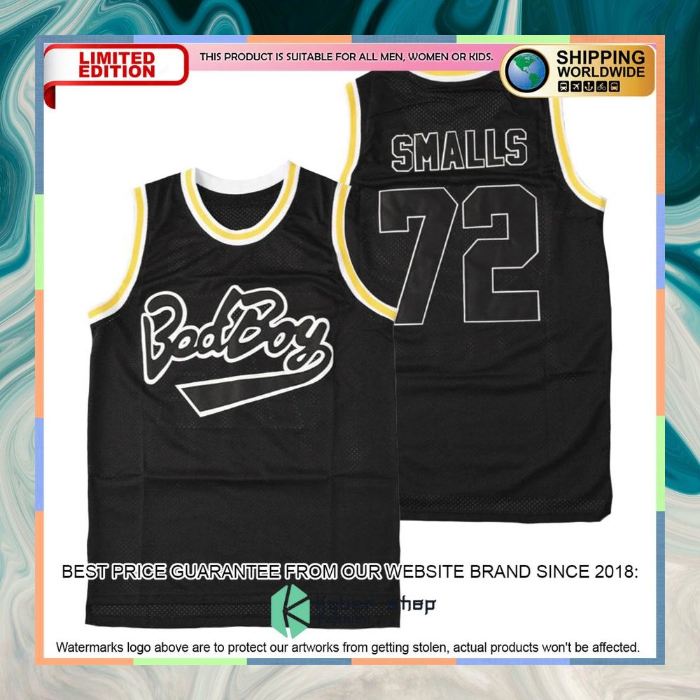 Notorious B.I.G. Biggie Smalls Bad Boy yellow Basketball Jersey 9 Notorious B.I.G. Biggie Smalls Bad Boy yellow Basketball Jersey word3