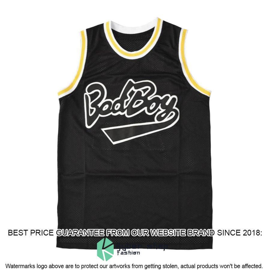Notorious B.I.G. Biggie Smalls Bad Boy yellow Basketball Jersey 5 Notorious B.I.G. Biggie Smalls Bad Boy yellow Basketball Jersey word3