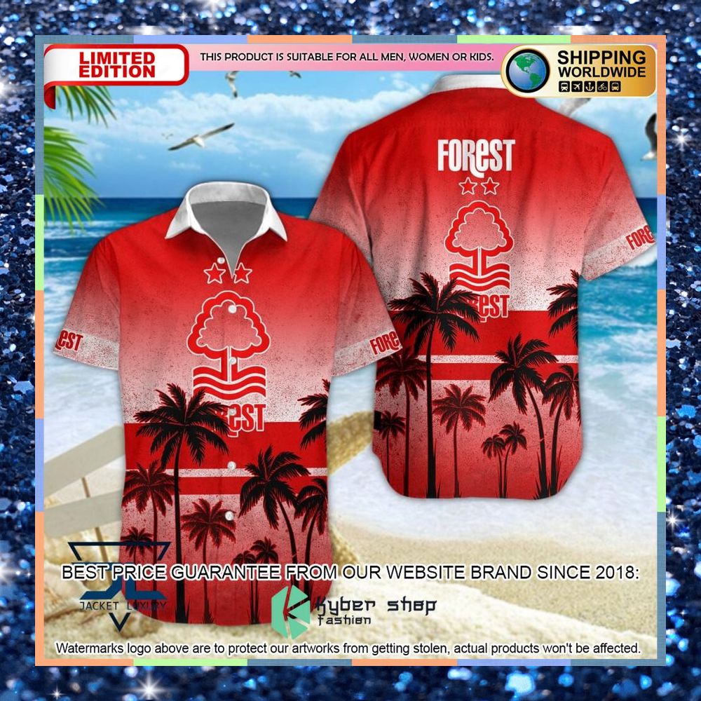Nottingham Forest F.C Hawaiian Shirt, Shorts 3 Nottingham Forest F.C Hawaiian Shirt, Shorts word1