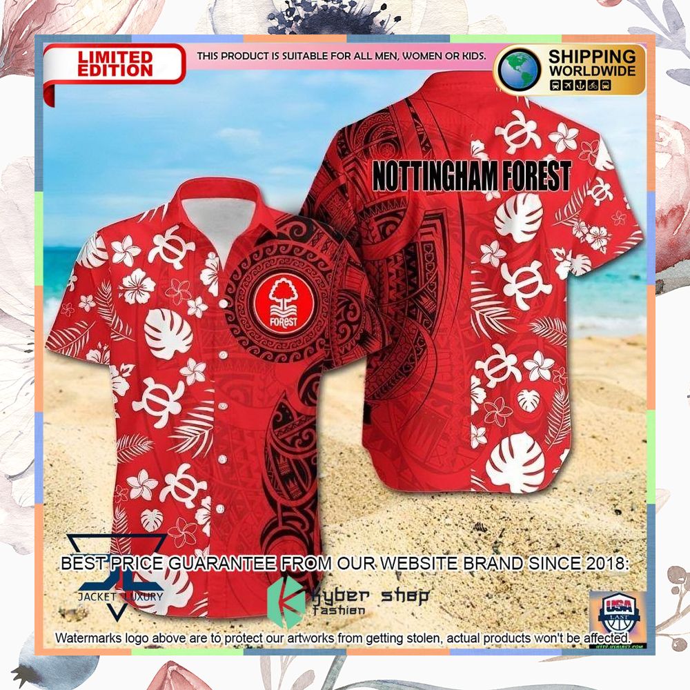 Nottingham Forest F.C red Hawaiian Shirt, Shorts 6 Nottingham Forest F.C red Hawaiian Shirt, Shorts word1