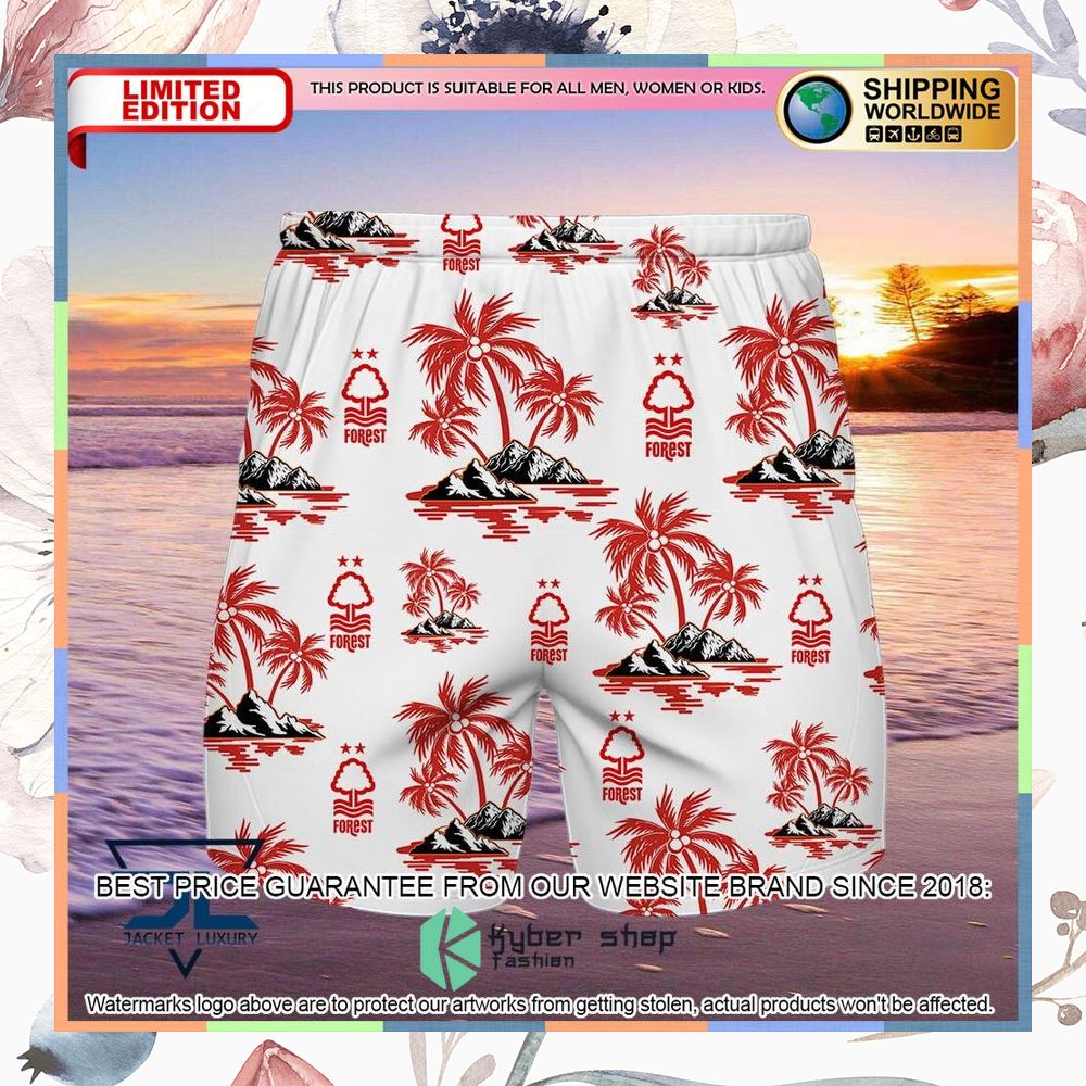 Nottingham Forest F.C white Hawaiian Shirt, Shorts 6 Nottingham Forest F.C white Hawaiian Shirt, Shorts word1