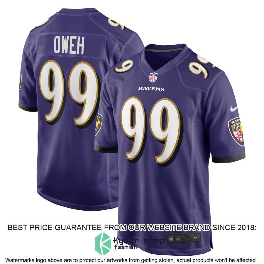 Odafe Oweh Baltimore Ravens Purple Football Jersey