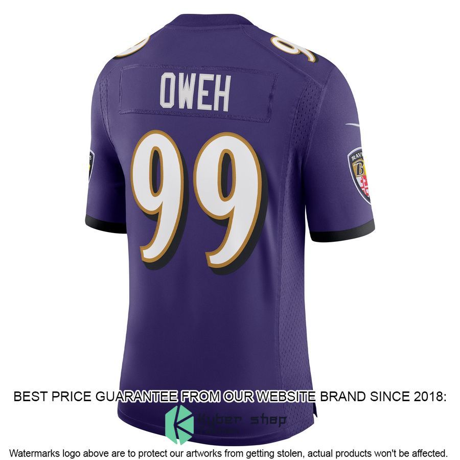 Odafe Oweh Baltimore Ravens Vapor Purple Football Jersey 3 Odafe Oweh Baltimore Ravens Vapor Purple Football Jersey word1