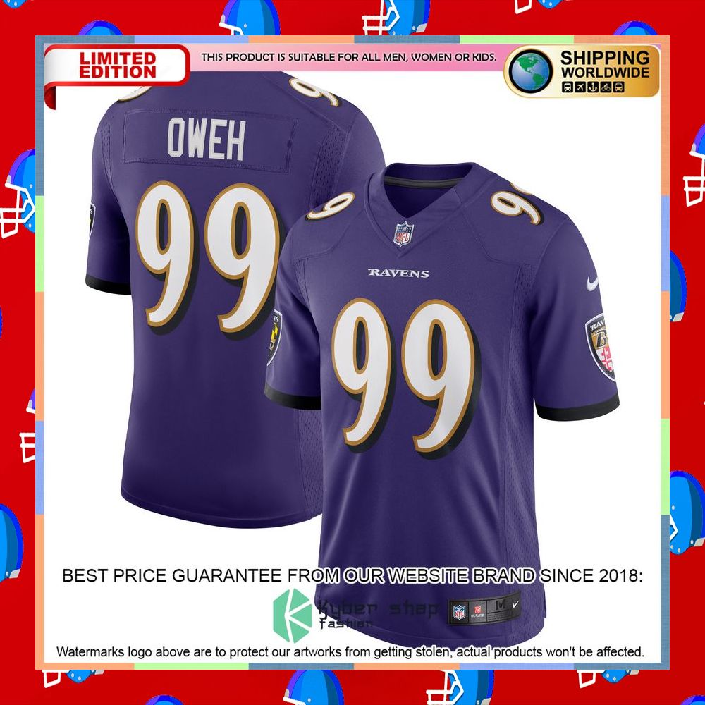 Odafe Oweh Baltimore Ravens Vapor Purple Football Jersey 8 Odafe Oweh Baltimore Ravens Vapor Purple Football Jersey word1
