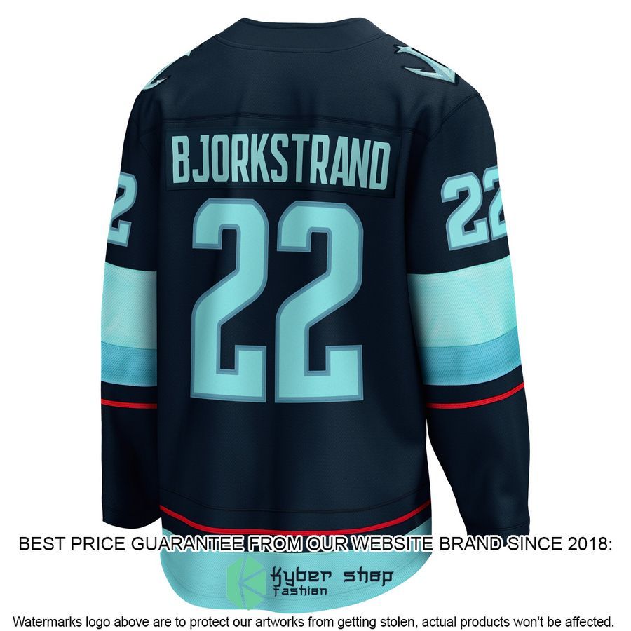 Oliver Bjorkstrand Seattle Kraken Deep Sea Blue Hockey Jersey 3 Oliver Bjorkstrand Seattle Kraken Deep Sea Blue Hockey Jersey word3