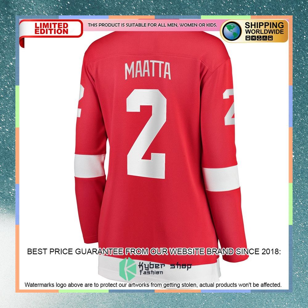 Olli Maatta Detroit Red Wings Women's Red Hockey Jersey 7 Olli Maatta Detroit Red Wings Women's Red Hockey Jersey word3