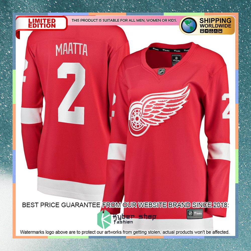 Olli Maatta Detroit Red Wings Women's Red Hockey Jersey 8 Olli Maatta Detroit Red Wings Women's Red Hockey Jersey word3