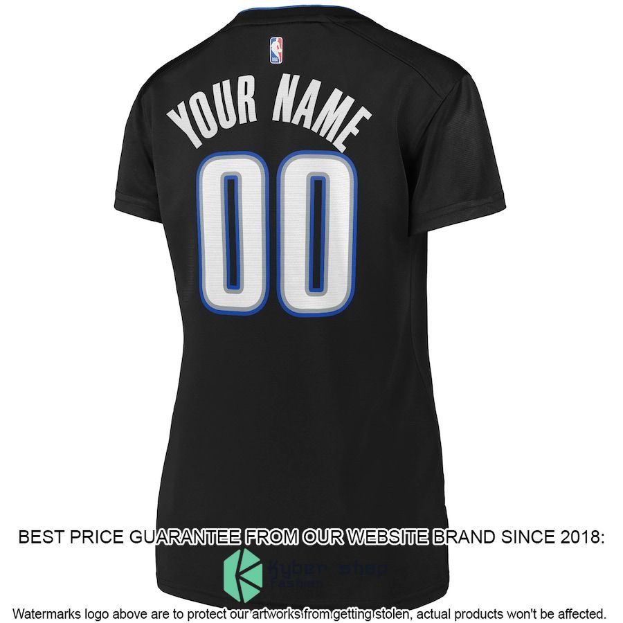 Orlando Magic Women's 2019 Custom Black Basketball Jersey 3 Orlando Magic Women's 2019 Custom Black Basketball Jersey word2