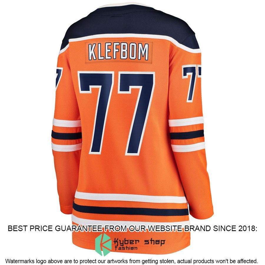 Oscar Klefblom Edmonton Oilers Women's Orange Hockey Jersey 3 Oscar Klefblom Edmonton Oilers Women's Orange Hockey Jersey word2