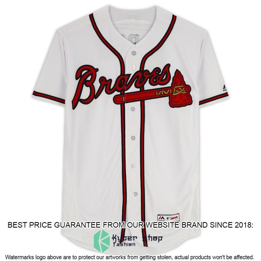 Ozzie Albies Atlanta Braves Topps Majestic White Baseball Jersey 3 Ozzie Albies Atlanta Braves Topps Majestic White Baseball Jersey word1