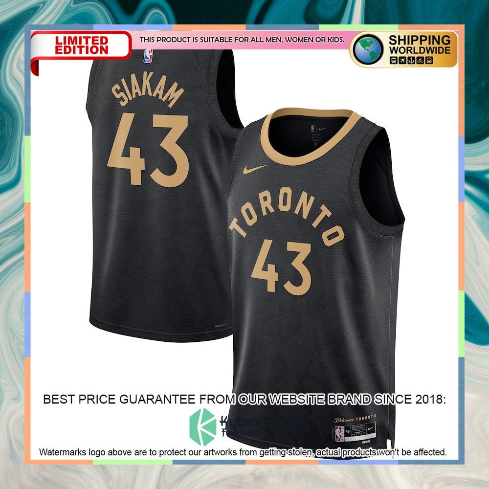 Pascal Siakam Toronto Raptors Nike Unisex 2022-23 City Edition Black Basketball Jersey 4 Pascal Siakam Toronto Raptors Nike Unisex 2022-23 City Edition Black Basketball Jersey word3
