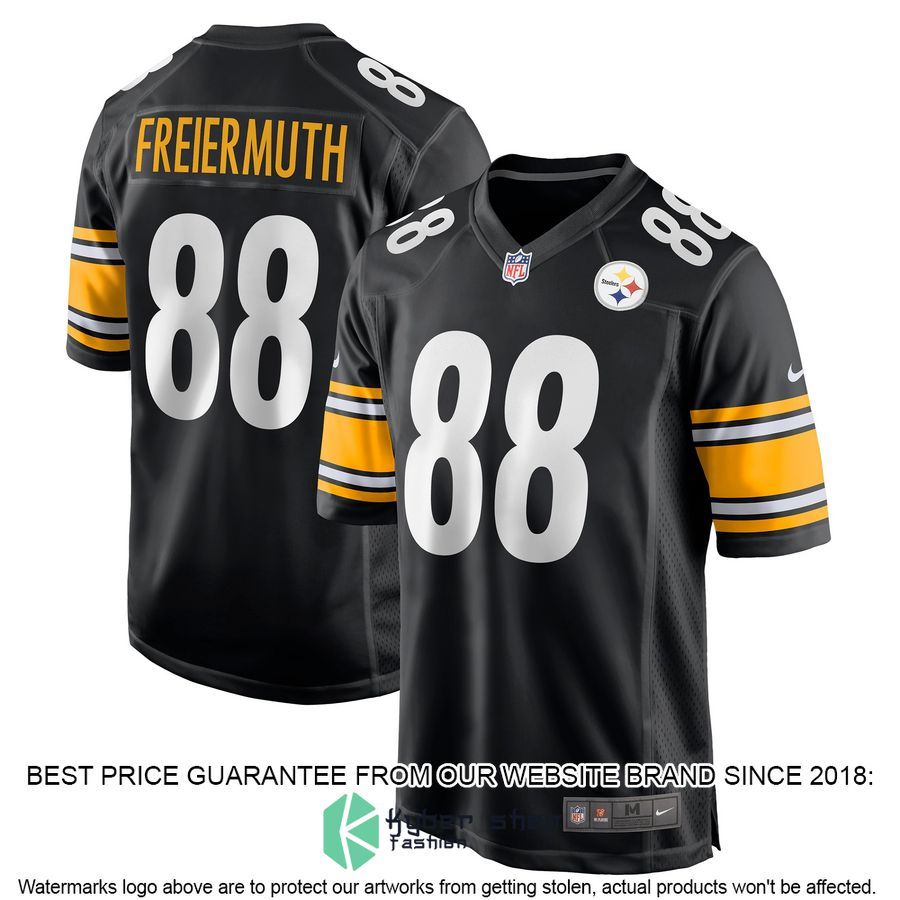 Pat Freiermuth Pittsburgh Steelers Black Football Jersey