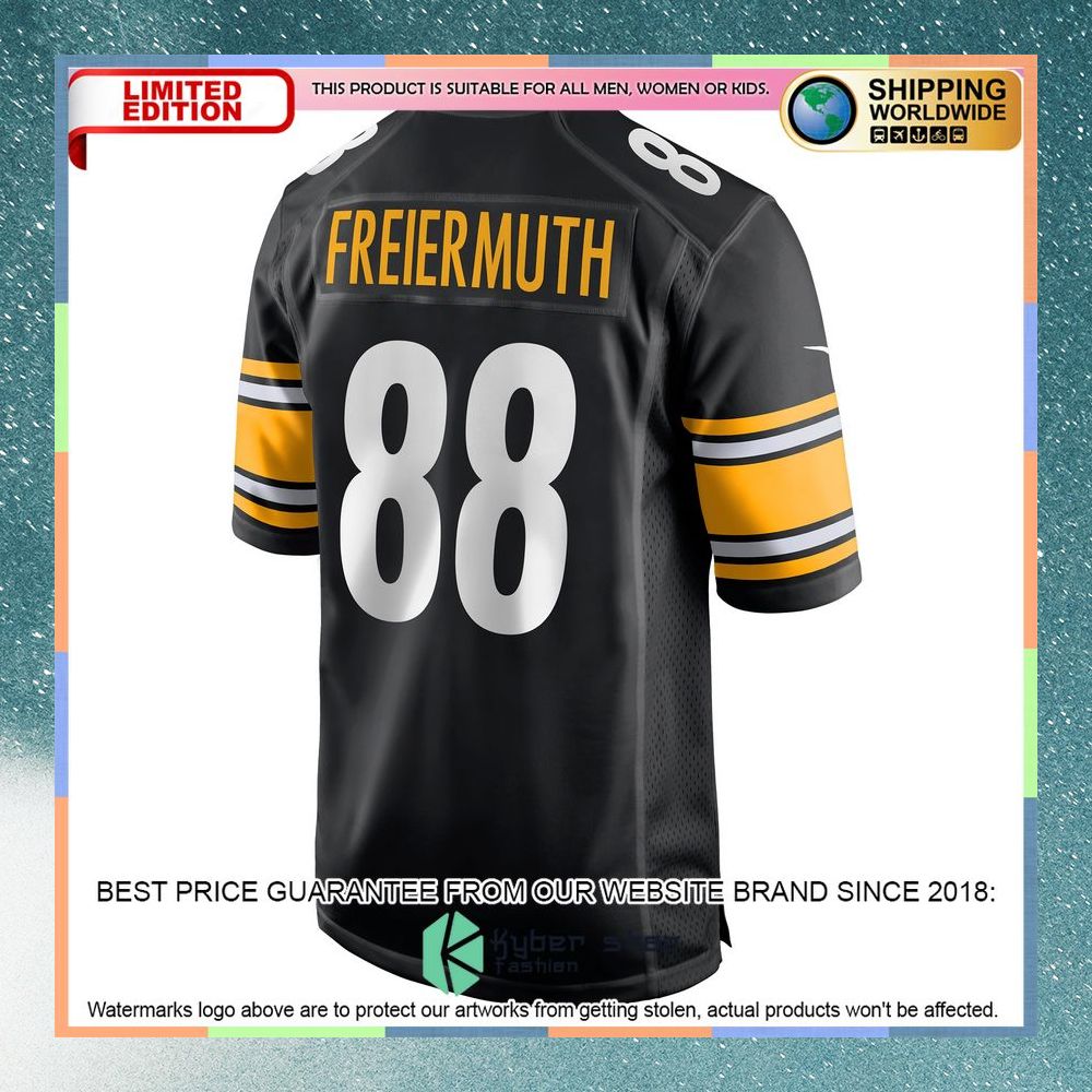 Pat Freiermuth Pittsburgh Steelers Black Football Jersey 7 Pat Freiermuth Pittsburgh Steelers Black Football Jersey word1
