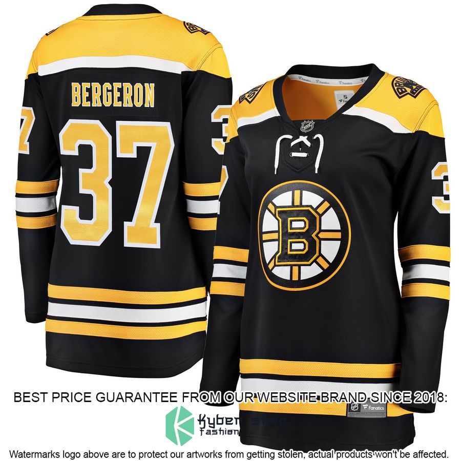 Patrice Bergeron Boston Bruins Women's Home Black Hockey Jersey