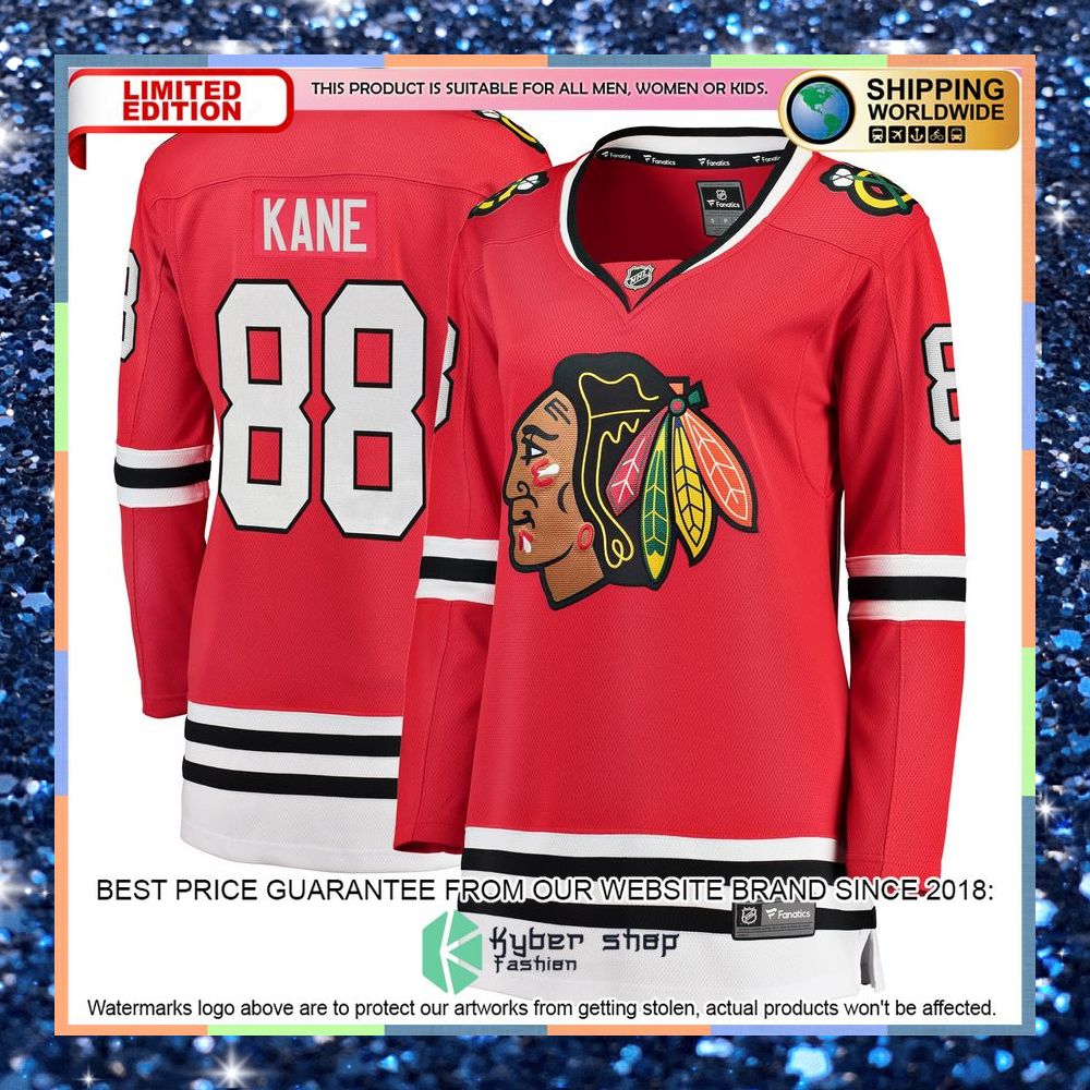 Patrick Kane Chicago Blackhawks Women's Home Red Hockey Jersey 6 Patrick Kane Chicago Blackhawks Women's Home Red Hockey Jersey word2