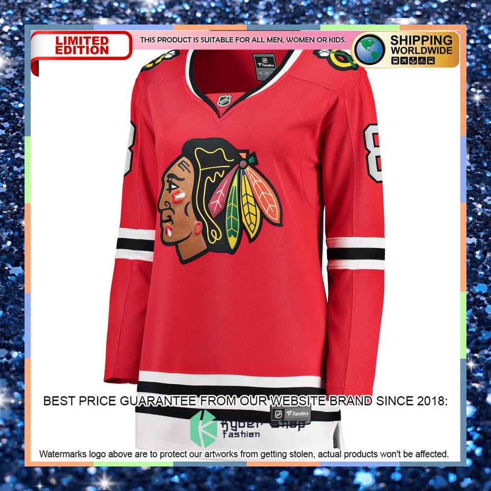 Patrick Kane Chicago Blackhawks Women's Home Red Hockey Jersey 7 Patrick Kane Chicago Blackhawks Women's Home Red Hockey Jersey word2