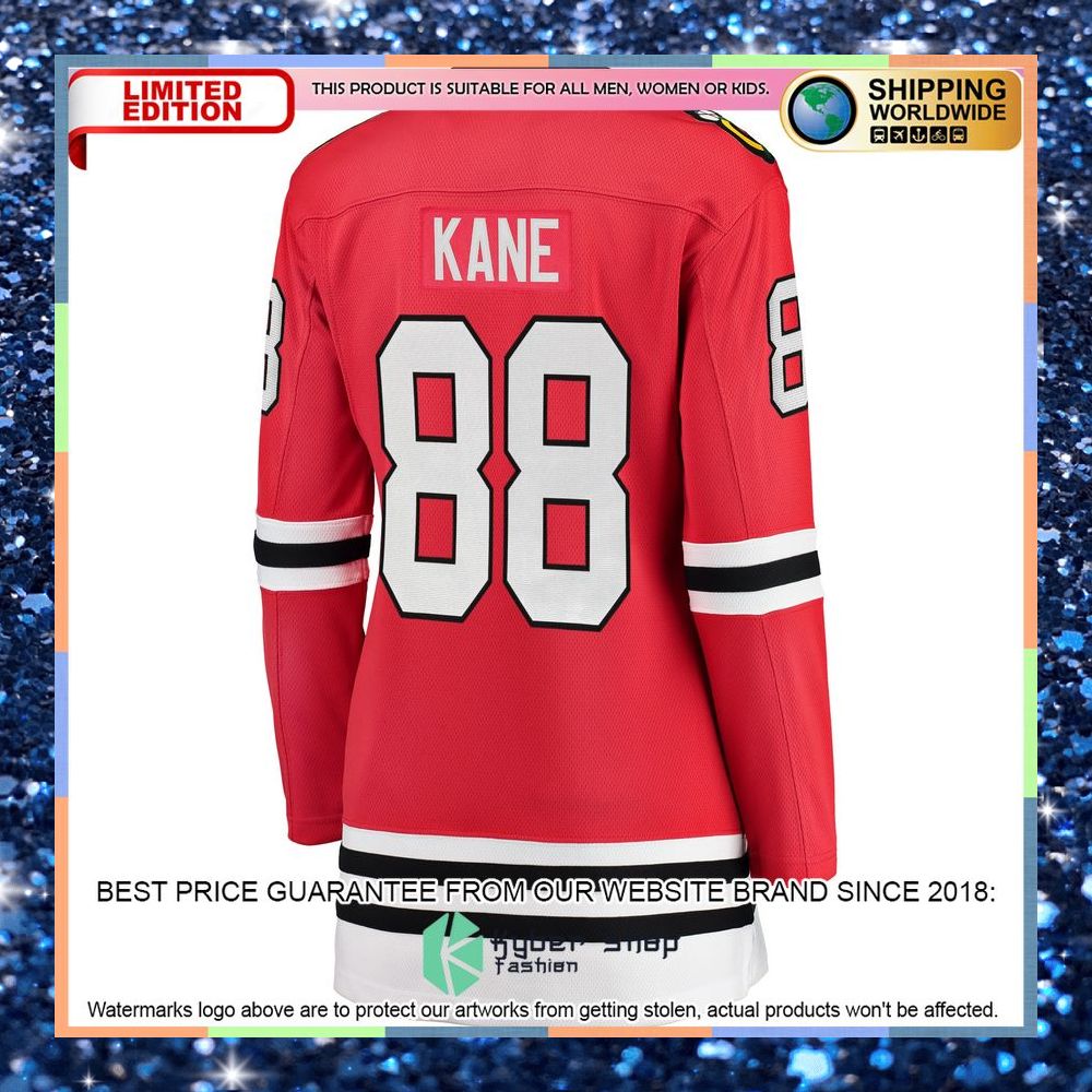 Patrick Kane Chicago Blackhawks Women's Home Red Hockey Jersey 8 Patrick Kane Chicago Blackhawks Women's Home Red Hockey Jersey word2