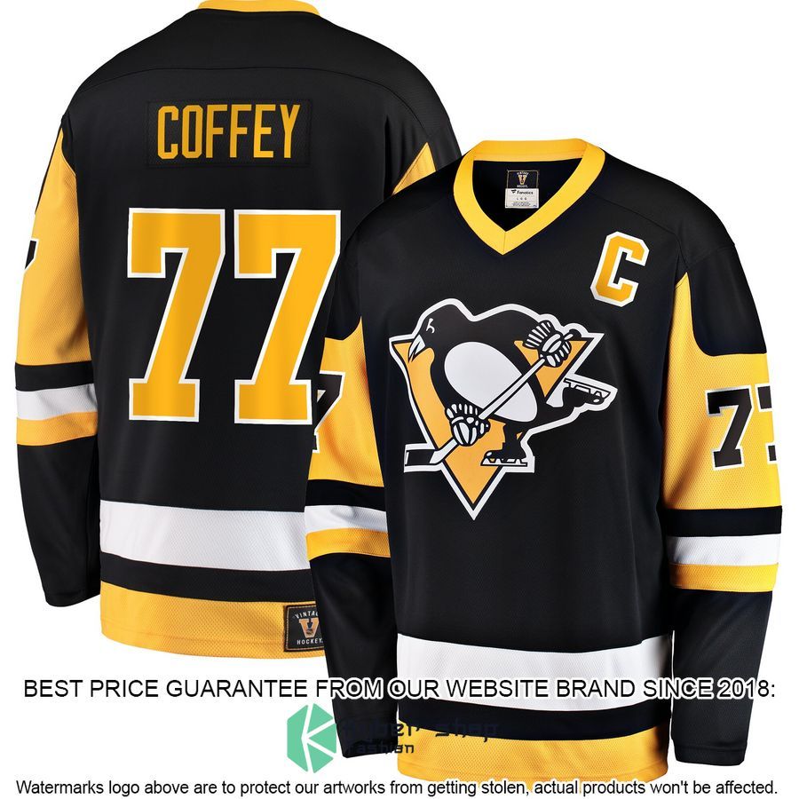 Paul Coffey Pittsburgh Penguins Premier Retired Black Hockey Jersey
