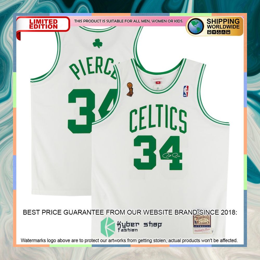 Paul Pierce Boston Celtics 2007-08 Mitchell & Ness Signature on Front White Basketball Jersey 4 Paul Pierce Boston Celtics 2007-08 Mitchell & Ness Signature on Front White Basketball Jersey word2