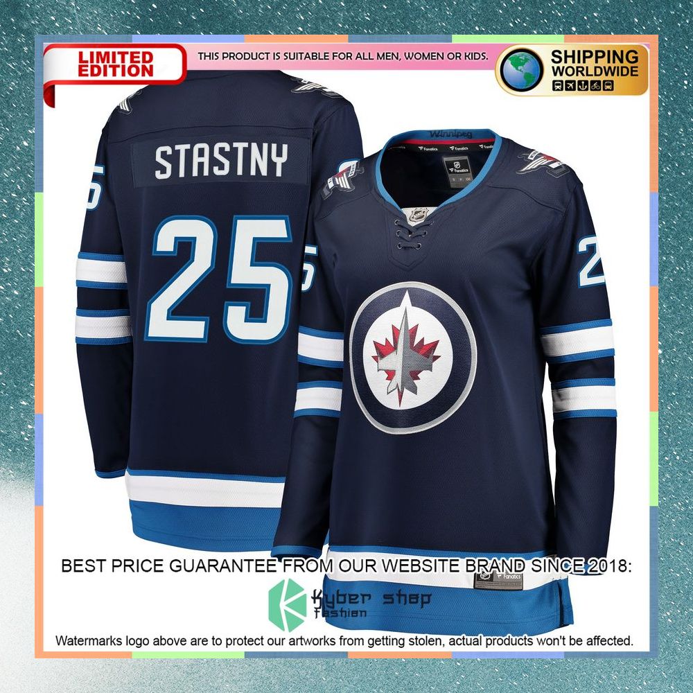 Paul Stastny Winnipeg Jets Women's Navy Hockey Jersey 9 Paul Stastny Winnipeg Jets Women's Navy Hockey Jersey word3