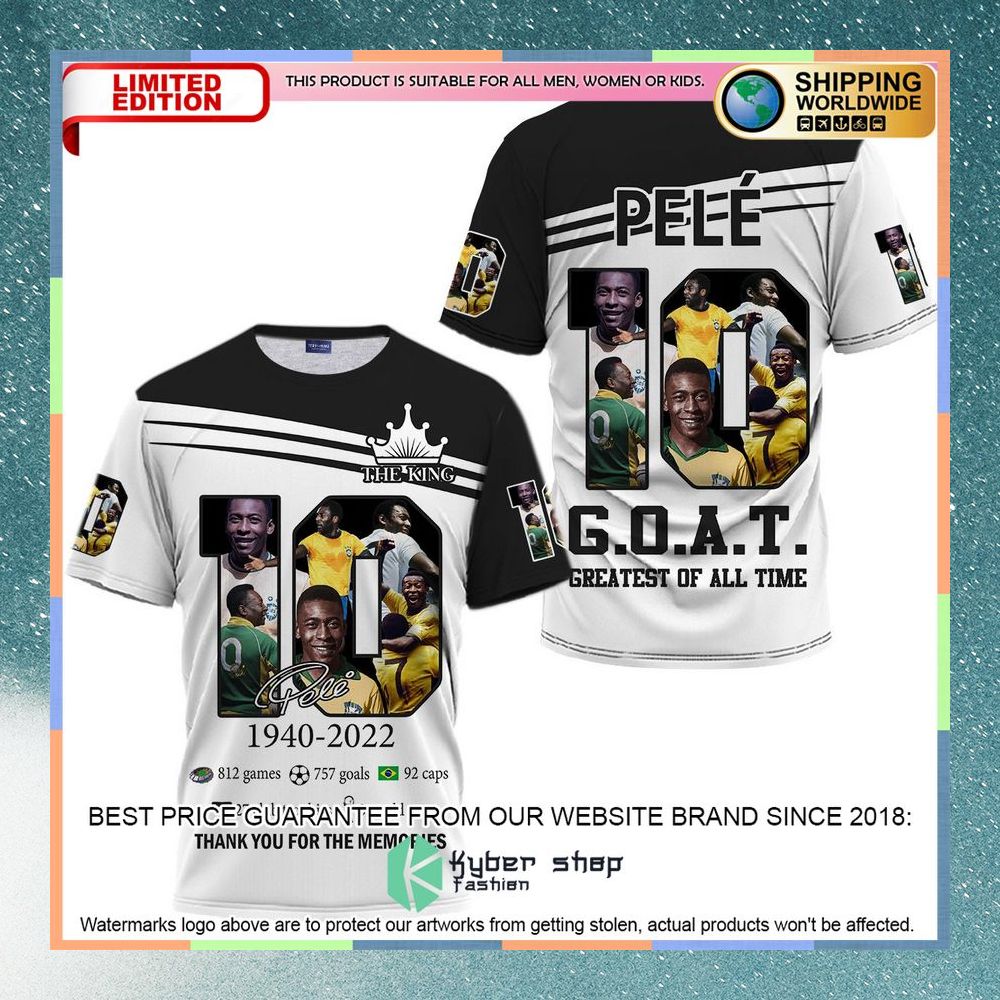 Pele 10 GOAT Shirt, Hoodie 5 Pele 10 GOAT Shirt, Hoodie word3