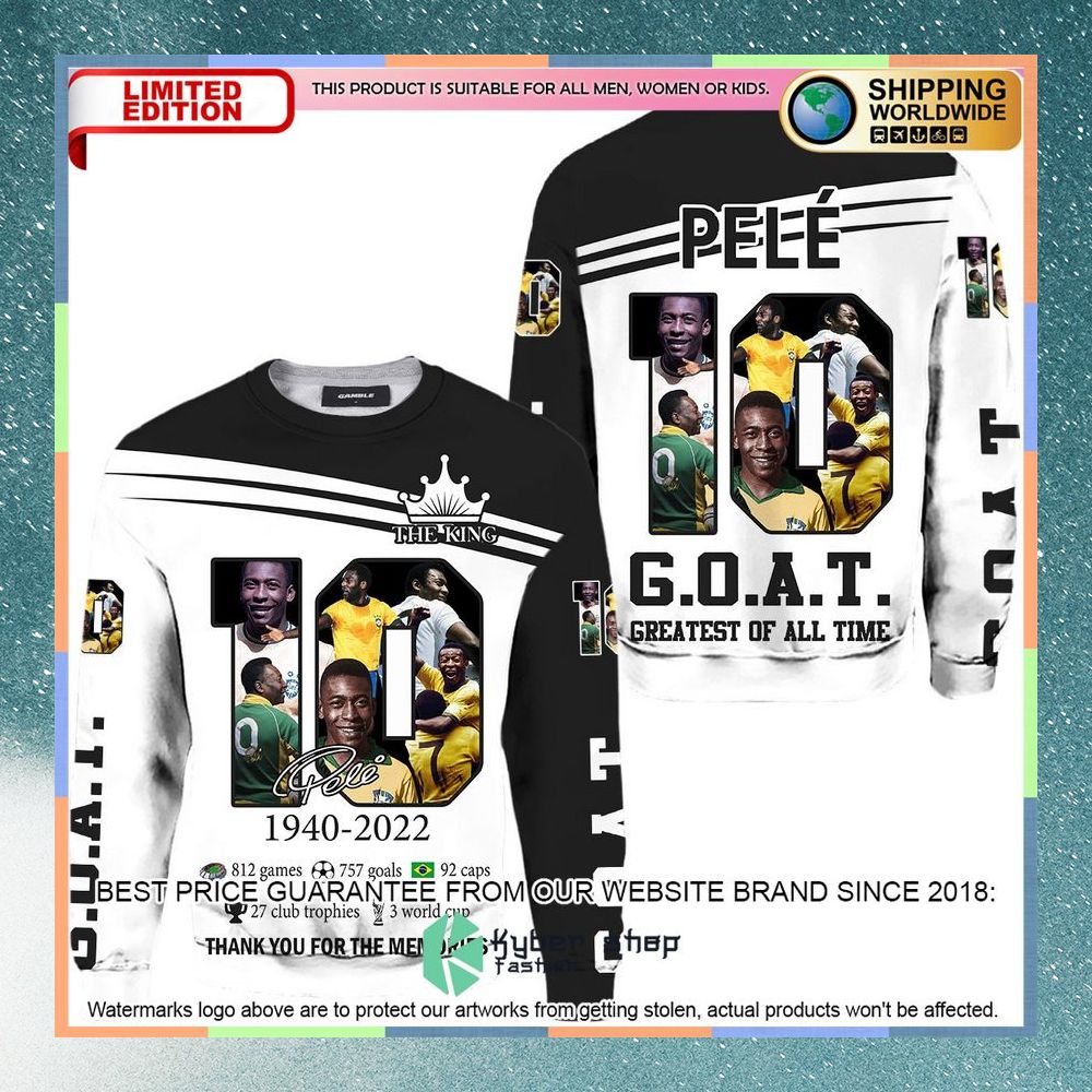 Pele 10 GOAT Shirt, Hoodie 7 Pele 10 GOAT Shirt, Hoodie word3