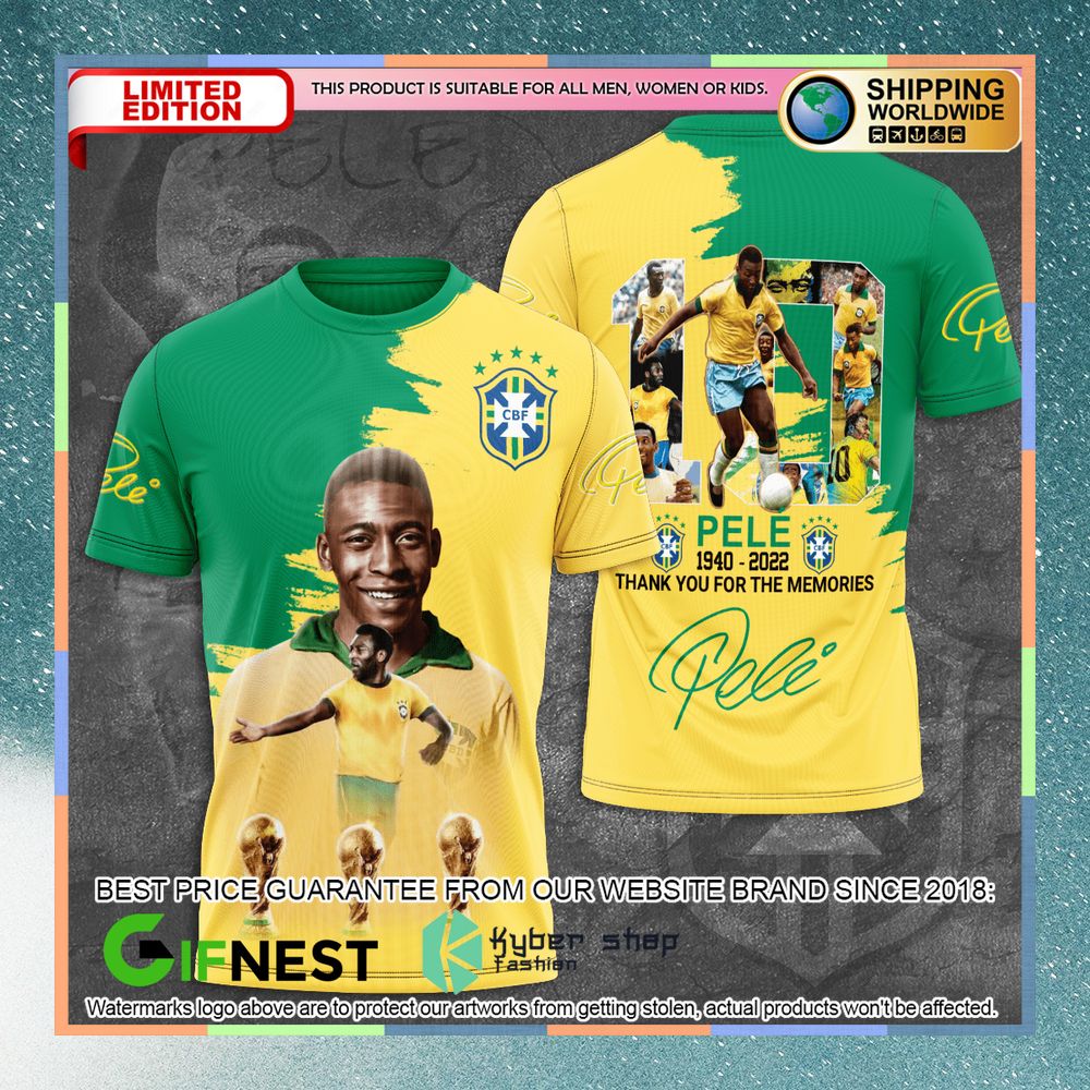 Pele Brazil Thank You For The Memories Shirt, Hoodie 3 Pele Brazil Thank You For The Memories Shirt, Hoodie word3