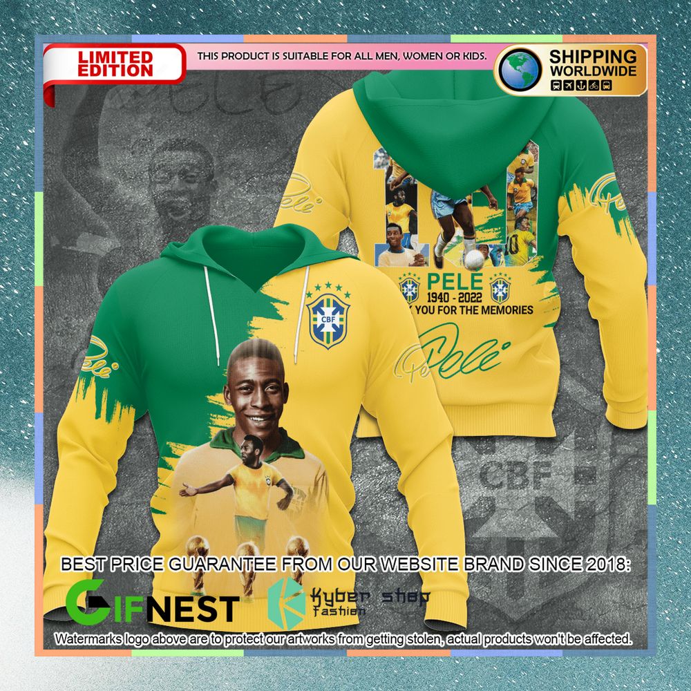 Pele Brazil Thank You For The Memories Shirt, Hoodie 4 Pele Brazil Thank You For The Memories Shirt, Hoodie word3