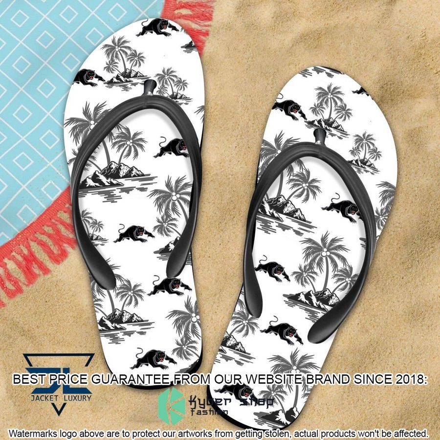 Penrith Panthers Flip Flops word3