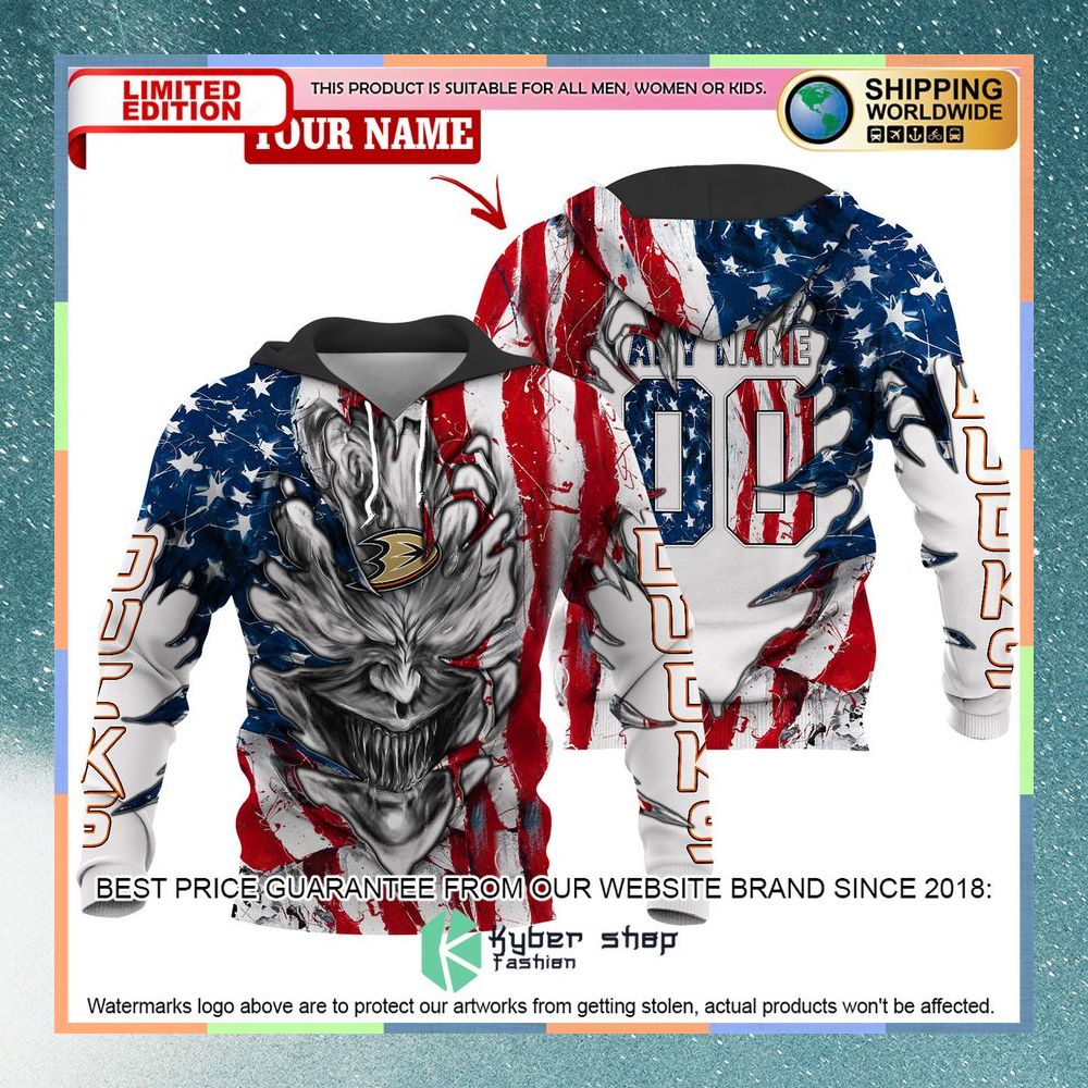 Personalized Anaheim Ducks Demon US Flag 3D Hoodie 6 Personalized Anaheim Ducks Demon US Flag 3D Hoodie word3