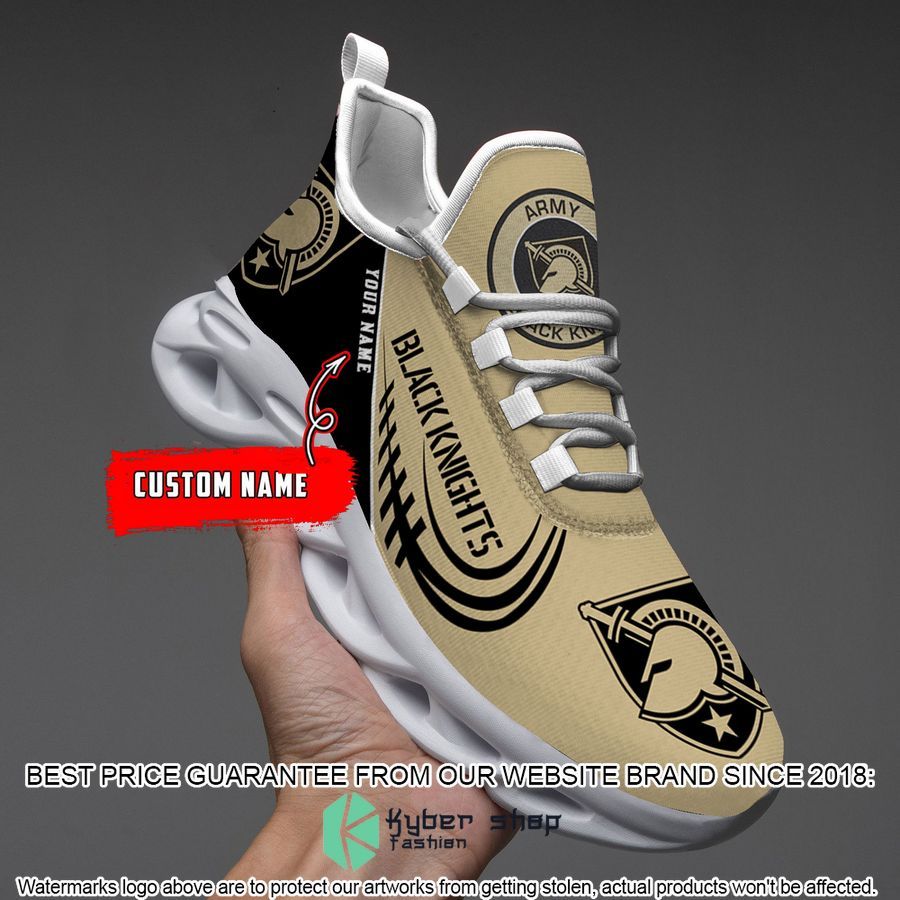 Personalized Army Black Knights Max Soul Shoes word1