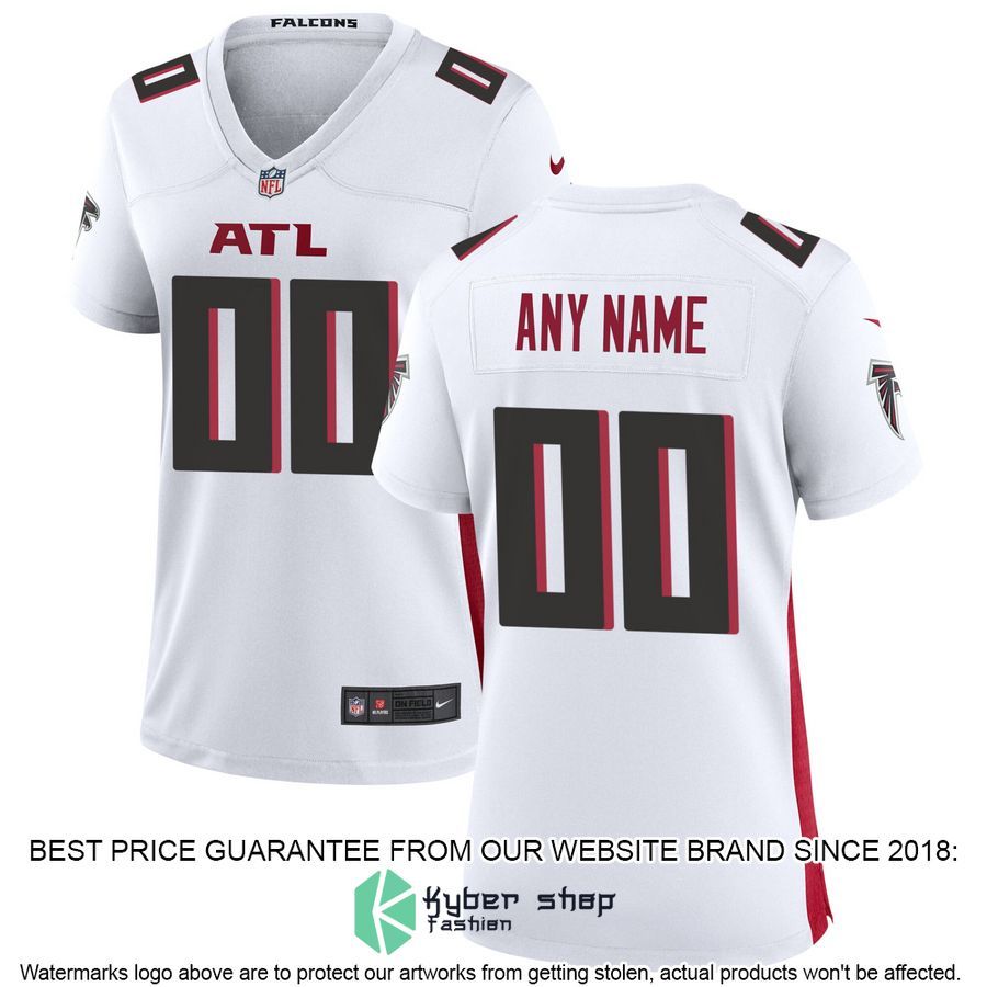 Personalized Atlanta Falcons Women's White Football Jersey