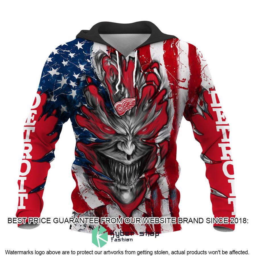 Personalized Detroit Red Wings Demon US Flag 3D Hoodie 4 Personalized Detroit Red Wings Demon US Flag 3D Hoodie word3