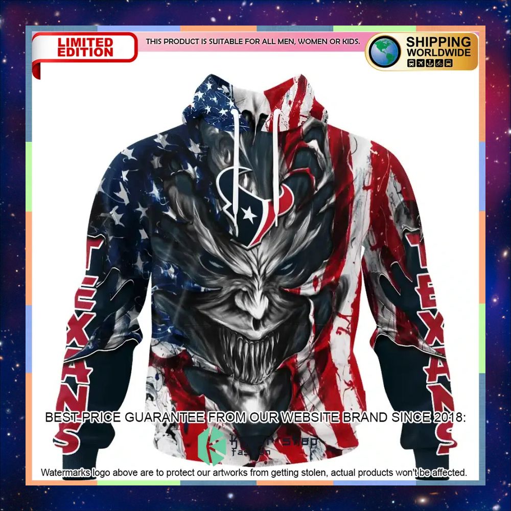 Personalized Houston Texans Demon Face American Flag Shirt, Hoodie 8 Personalized Houston Texans Demon Face American Flag Shirt, Hoodie word3