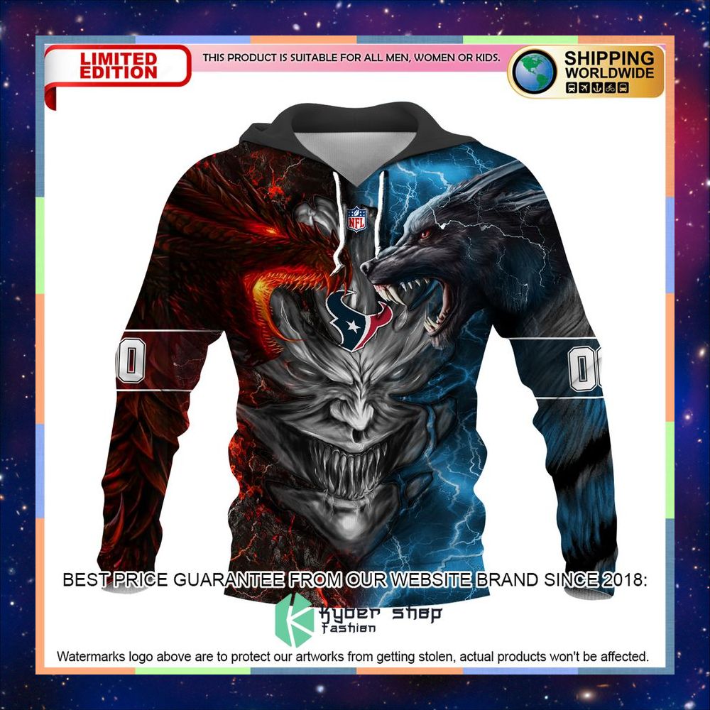 Personalized Houston Texans Dragon Demon Face Hoodie, Pants 11 Personalized Houston Texans Dragon Demon Face Hoodie, Pants word1