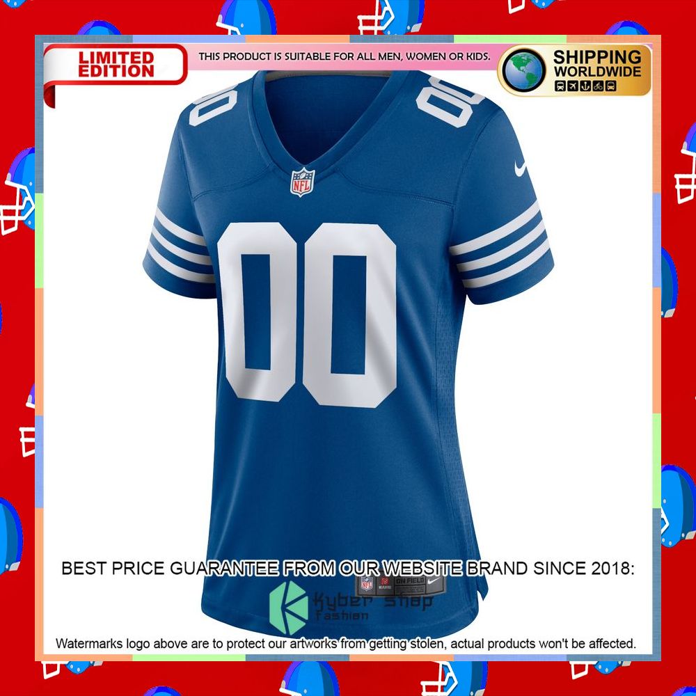 Personalized Indianapolis Colts Women's Alternate Royal Football Jersey 6 Personalized Indianapolis Colts Women's Alternate Royal Football Jersey word1