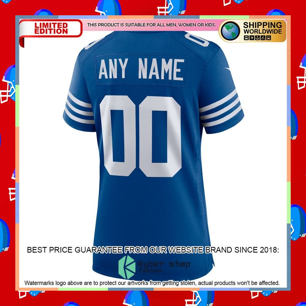 Personalized Indianapolis Colts Women's Alternate Royal Football Jersey 7 Personalized Indianapolis Colts Women's Alternate Royal Football Jersey word1