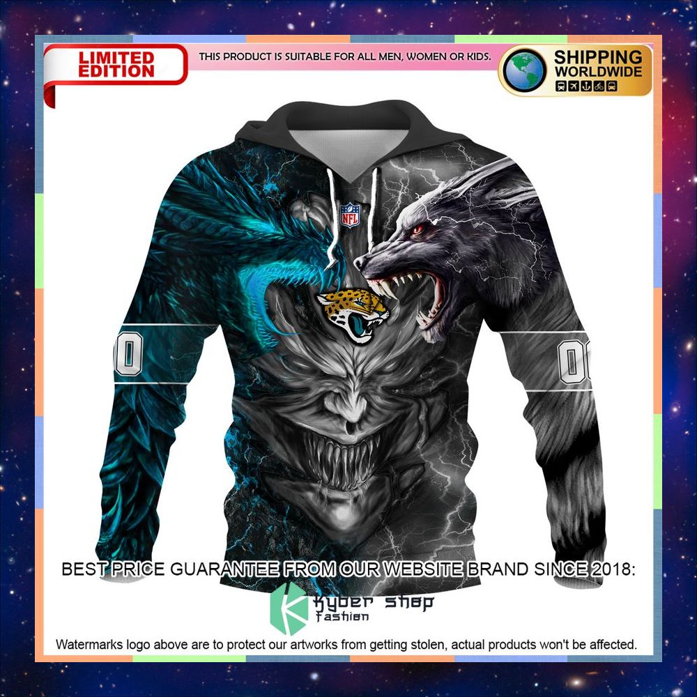 Personalized Jacksonville Jaguars Dragon Demon Face Hoodie, Pants 7 Personalized Jacksonville Jaguars Dragon Demon Face Hoodie, Pants word3