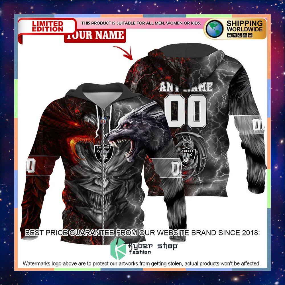 Personalized Las Vegas Raiders Dragon Demon Face Hoodie, Pants 8 Personalized Las Vegas Raiders Dragon Demon Face Hoodie, Pants word2