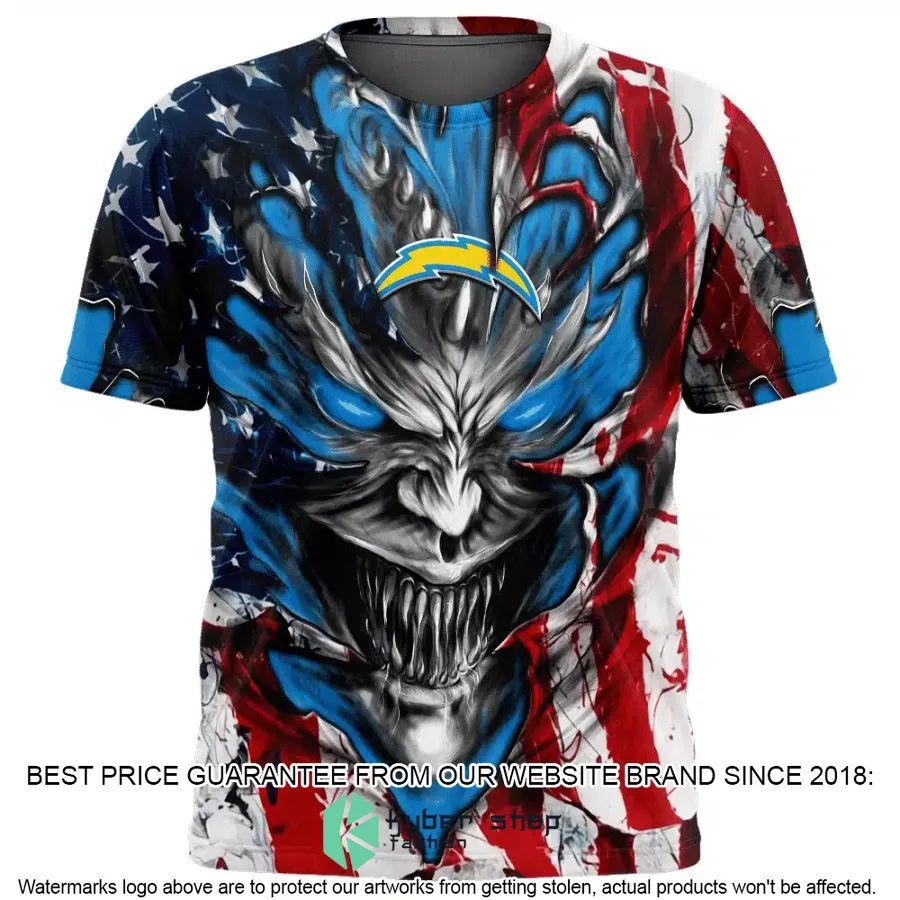 Personalized Los Angeles Chargers Demon Face American Flag Shirt, Hoodie 4 Personalized Los Angeles Chargers Demon Face American Flag Shirt, Hoodie word2