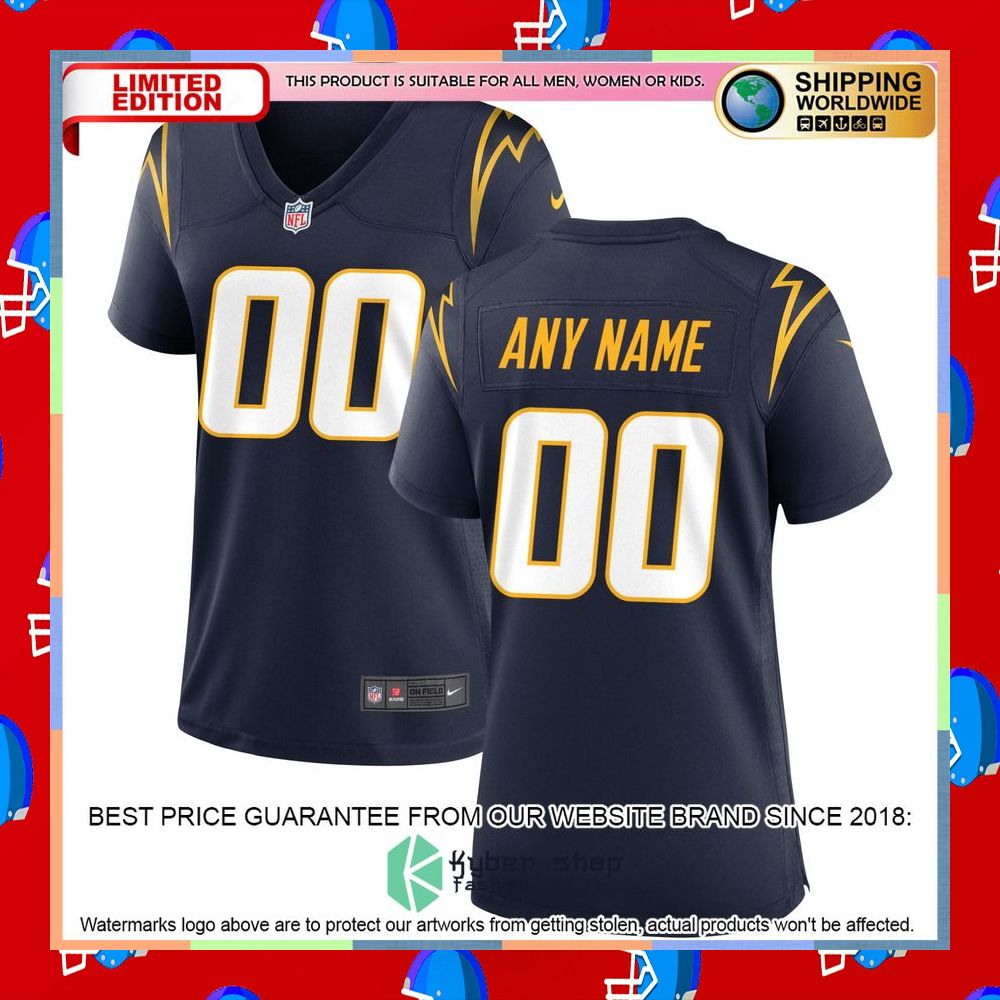 Personalized Los Angeles Chargers Women's White Football Jersey 12 Personalized Los Angeles Chargers Women's White Football Jersey word3