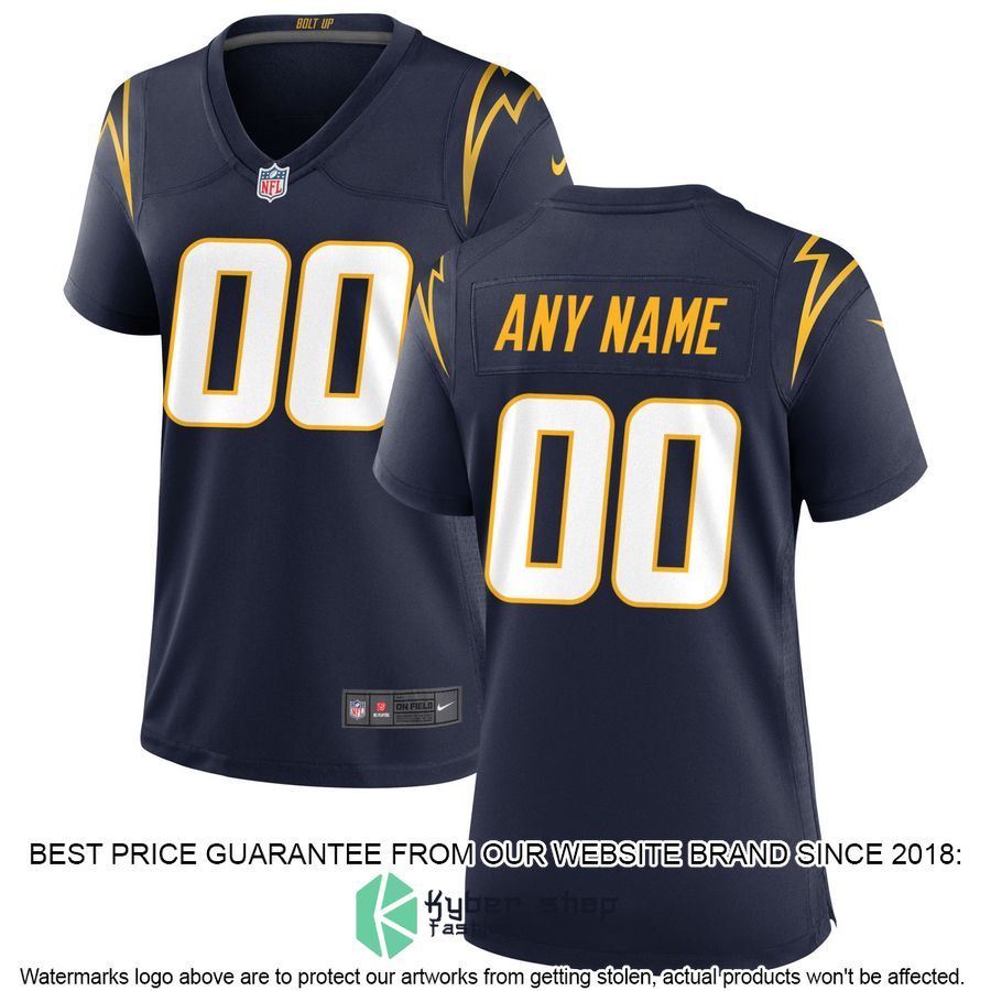 Personalized Los Angeles Chargers Women's White Football Jersey 5 Personalized Los Angeles Chargers Women's White Football Jersey word3