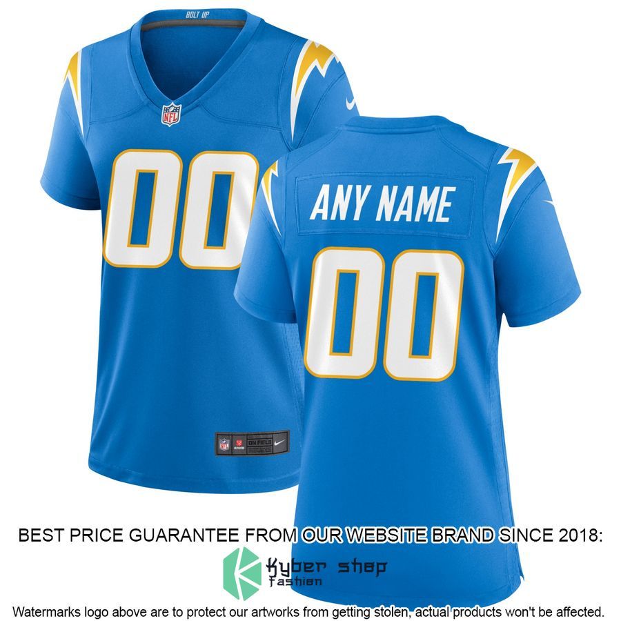 Personalized Los Angeles Chargers Women's White Football Jersey 6 Personalized Los Angeles Chargers Women's White Football Jersey word3
