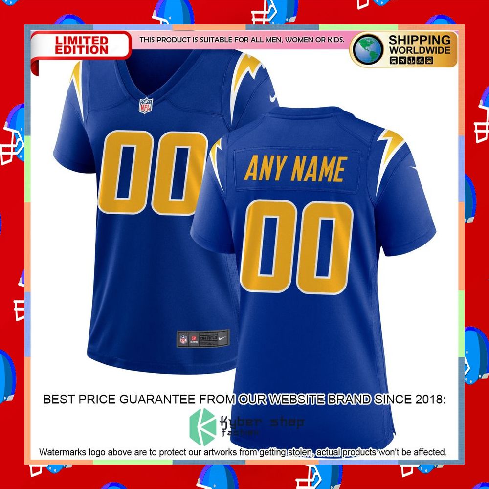 Personalized Los Angeles Chargers Women's White Football Jersey 14 Personalized Los Angeles Chargers Women's White Football Jersey word3