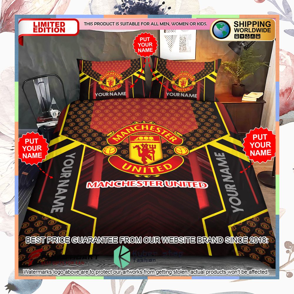 Personalized Manchester United Bedding Set 4 Personalized Manchester United Bedding Set word3